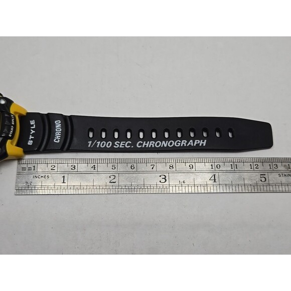 Timex Ironman Triathlon Flix Digital Yellow Black 100M Indiglo New Battery Watch - Picture 8 of 11